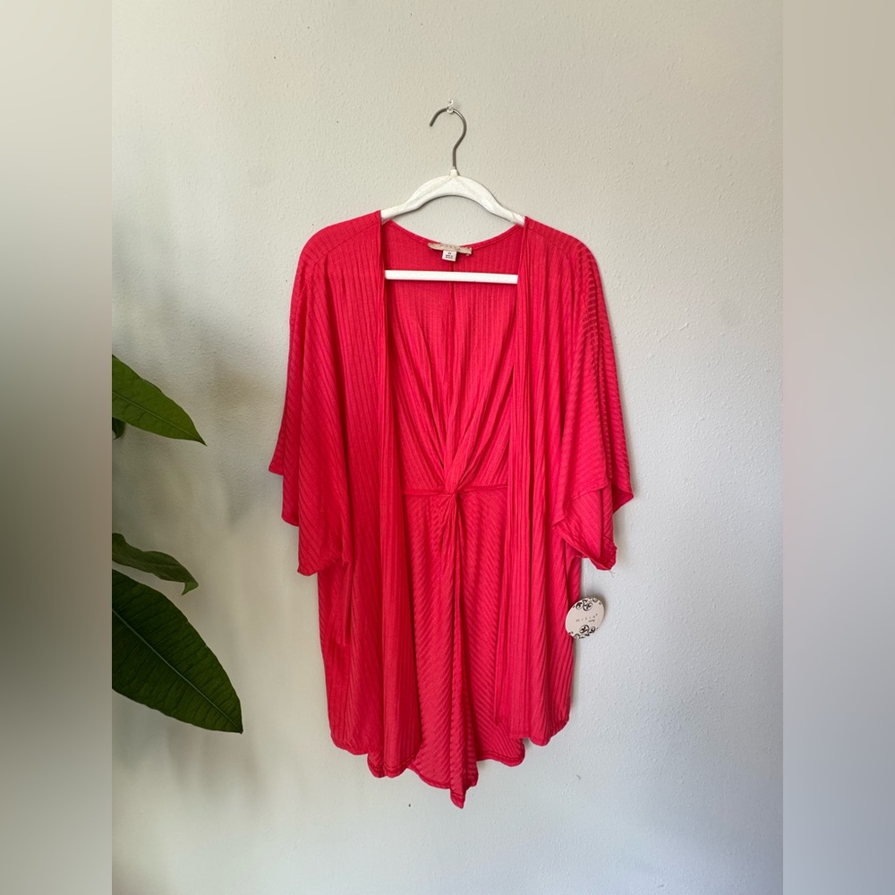 Misia Curvy Womens 3X top, Tunic pink